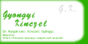 gyongyi kinczel business card