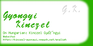 gyongyi kinczel business card